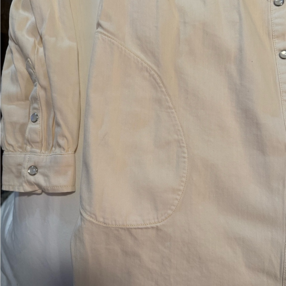 Pilcro Cream Ruffle-Front Long Sleeve Dress - Picture 6 of 6